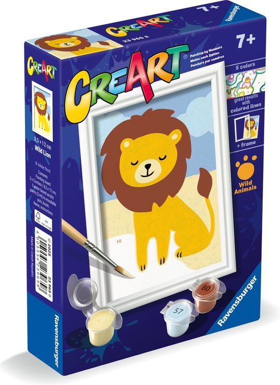 Ravensburger CreArt Wild Lion - Schilderen op Nummer voor kinderen