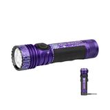 OLIGHT Seeker 4 Pro LED-zaklamp met holster, 4600 lumen, 260 m, oplaadbare USB-C-lamp, batterijduur van 15 dagen, draagbare handlamp voor dagelijks gebruik, buiten (paars, koel wit)