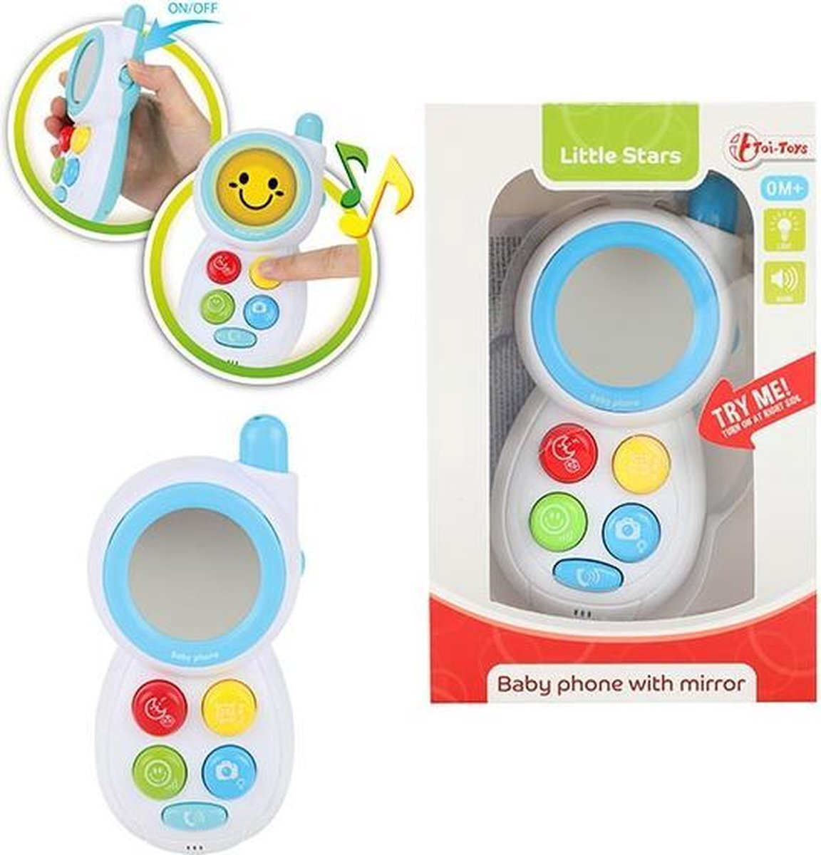 Toi Toys Toi-toys Babytelefoon Junior 13 Cm Wit