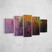 Homemania Kleurbord, 5 stuks, Abstract for Living, Room-Multicolor, 100 x 3 x 60 cm, HM205PKNV-2, polyester, hout