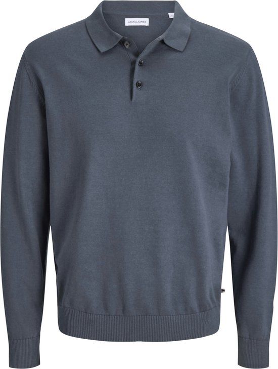 JACK & JONES PLUS - JJEBASIC KNIT LS POLO SN PLS Heren Trui