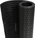 vidaXL Balkonscherm 300x90 cm poly rattan zwart
