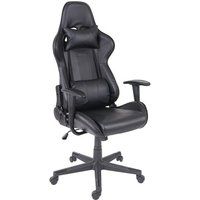 Bureaustoel HWC-F84, bureaustoel gamestoel executive bureaustoel, kunstleer ~ zwart