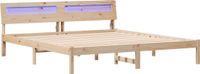 vidaXL Bedframe met hoofdeinde, bruin, 200 x 200 cm