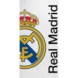 Real Madrid handdoek – officiële handdoek met exclusief design, wapen en clubkleuren, ideaal voor strand, zwembad, badkamer of sport, praktisch accessoire voor voetbalfans