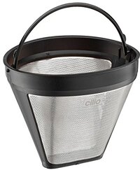 Cilio Continu filter, roestvrij staal, zwart, 12 x 11 x 9 cm
