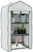 Serre - Étagère 3 niveaux - 59x39x127 cm - Cadre métallique - Film PE, 140 g/m², haute densité - Adapté balcon et terrasse - Vert olive