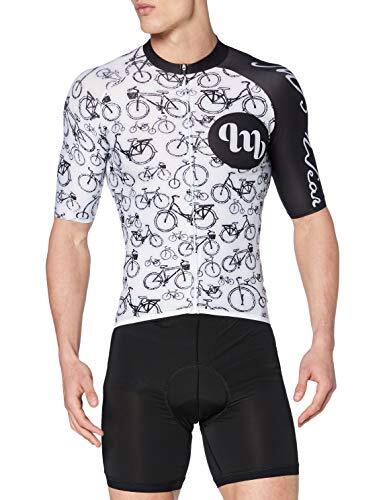 MB Wear Tricot Bike White Unisex Volwassenen, Zwart/Wit, FR (maat fabrikant: XL)