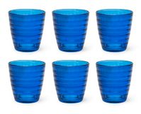 Excelsa Porto Cervo Set met 6 waterglazen, blauw, glas, inhoud 270 ml.