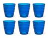 Excelsa Porto Cervo Set met 6 waterglazen, blauw, glas, inhoud 270 ml.