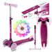 COIL scooter tricycle, trottinette enfant, draisienne, vélo d'équilibre tricycle, trottinette urbaine, roulements ABEC-7, réglage du guidon triple, roues LED, rose