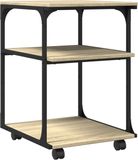 vidaXL Printerkastje 3-laags 43x48x64 cm bewerkt hout sonoma eiken