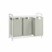 Songmics VASAGLE 3 x 38L Wasmand 114L Rechthoekig Stof/Weefsel, MDF, Staal Wit