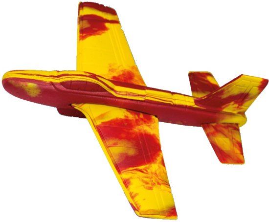 Günther Werpvliegtuig Stunt Glider - 18 x 18 cm - Geel/rood