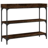 VidaXL Wandtafel met schappen 100x30x80 cm gerookt eikenkleurig