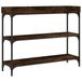 VidaXL Wandtafel met schappen 100x30x80 cm gerookt eikenkleurig