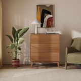 en.casa Ladekast Aastmabospoo 90x80x40 cm walnootkleurig