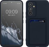 kwmobile telefoonhoesje geschikt voor Samsung Galaxy A54 5G - Hoesje met pasjeshouder - TPU case in donkerblauw