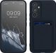 kwmobile telefoonhoesje geschikt voor Samsung Galaxy A54 5G - Hoesje met pasjeshouder - TPU case in donkerblauw