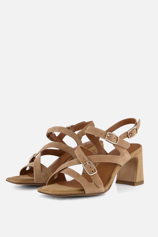 Tamaris Sandalen Met Hak beige Suède - Maat 40
