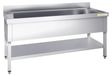 GOLDINOX Grote roestvrijstalen spoelbak, 1000x700 mm, met 1 bak, model PREMIUM