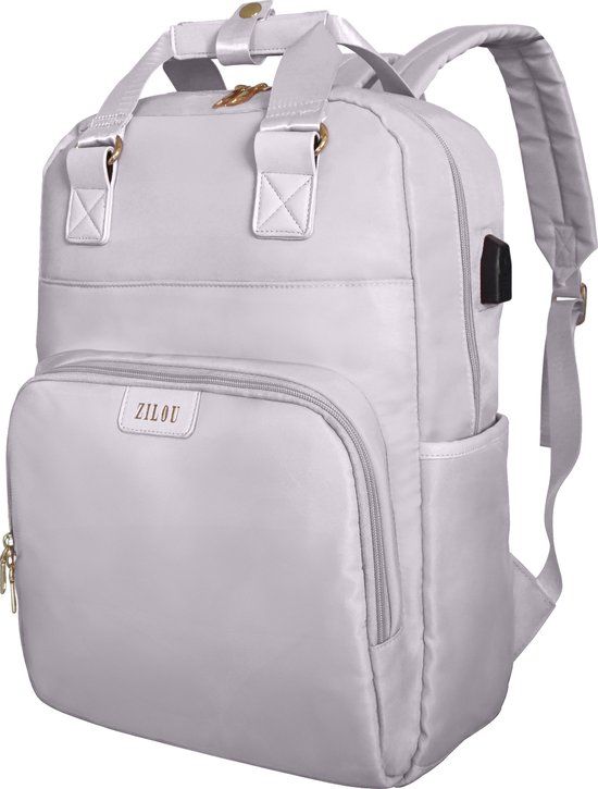 ZILOU® Rugzak - 30L - 15.6 inch - Laptop - Anti-Diefstal - Grijs