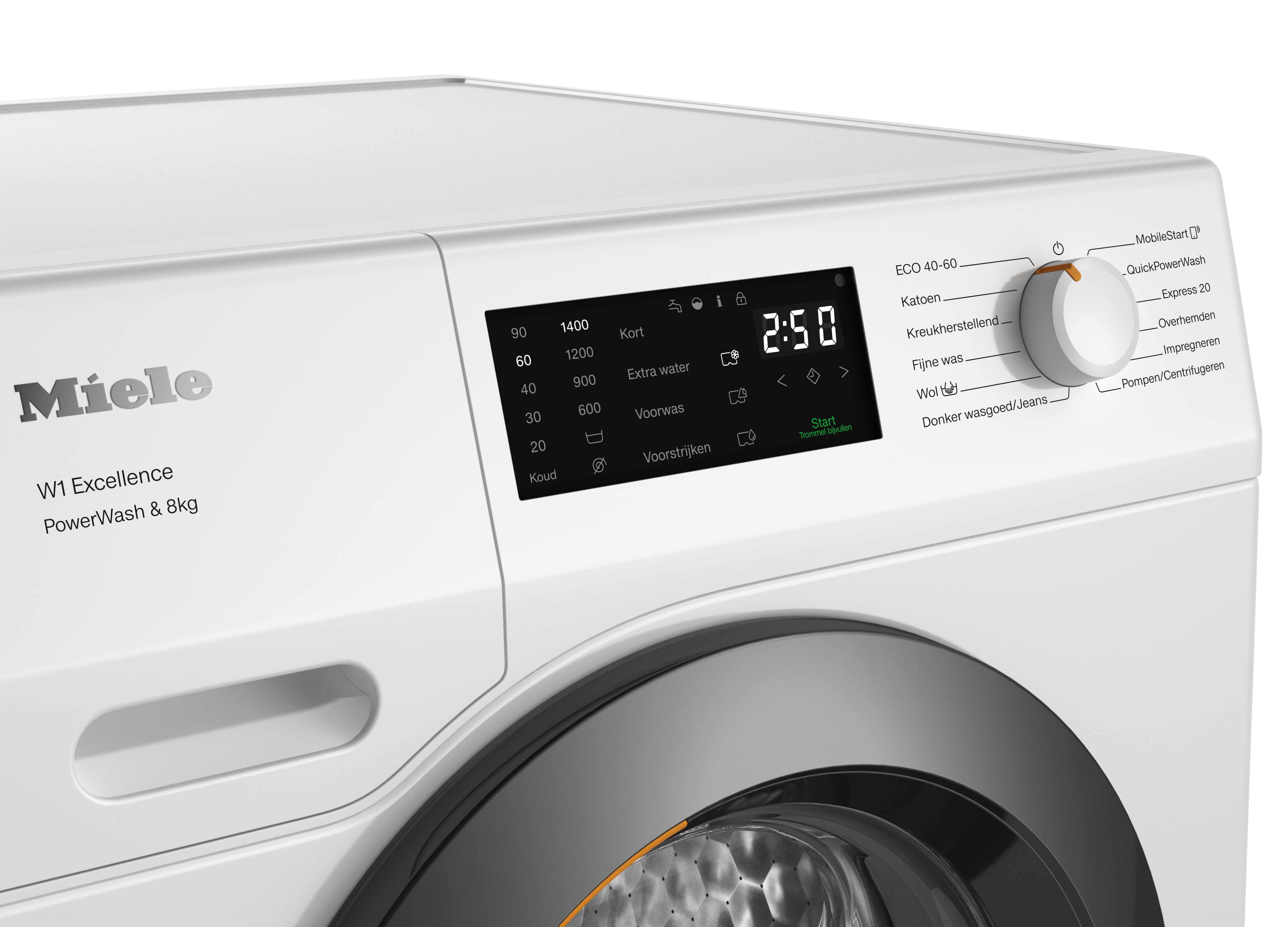 Miele WEB375 WPS Wasmachine - 8 kg - 1400 RPM - Wit