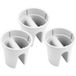 KHW Jardinière de balcon »Flowerclip«, lot de 3 (blanc)