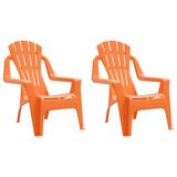 VidaXL Kindertuinstoelen 2 stuks Polypropeen Oranje