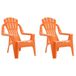 VidaXL Kindertuinstoelen 2 stuks Polypropeen Oranje