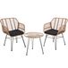TecTake Tuinset Molfetta - Ensemble de bistro 3 pièces - Marron