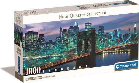 Clementoni Panorama New York Brooklyn Bridge 1000 stukjes puzzel