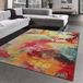 Merkloos Kortpolig Vloerkleed - Woonkamer Tapijt - Abstract Schilderij Patroon - 200 x 290 cm - Multicolor