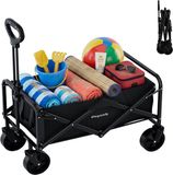 LifeGoods Chariot pliable - 80L - Capacité de charge 80KG - 75x49x70CM - Chariot pliable - Polyester lavable - Noir