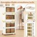 Set de 4 boîtes de rangement pliables avec couvercles, capacité 280 litres