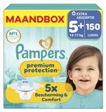 Pampers Premium Protection Maat 5+ Maandbox 150 luiers 12/17KG