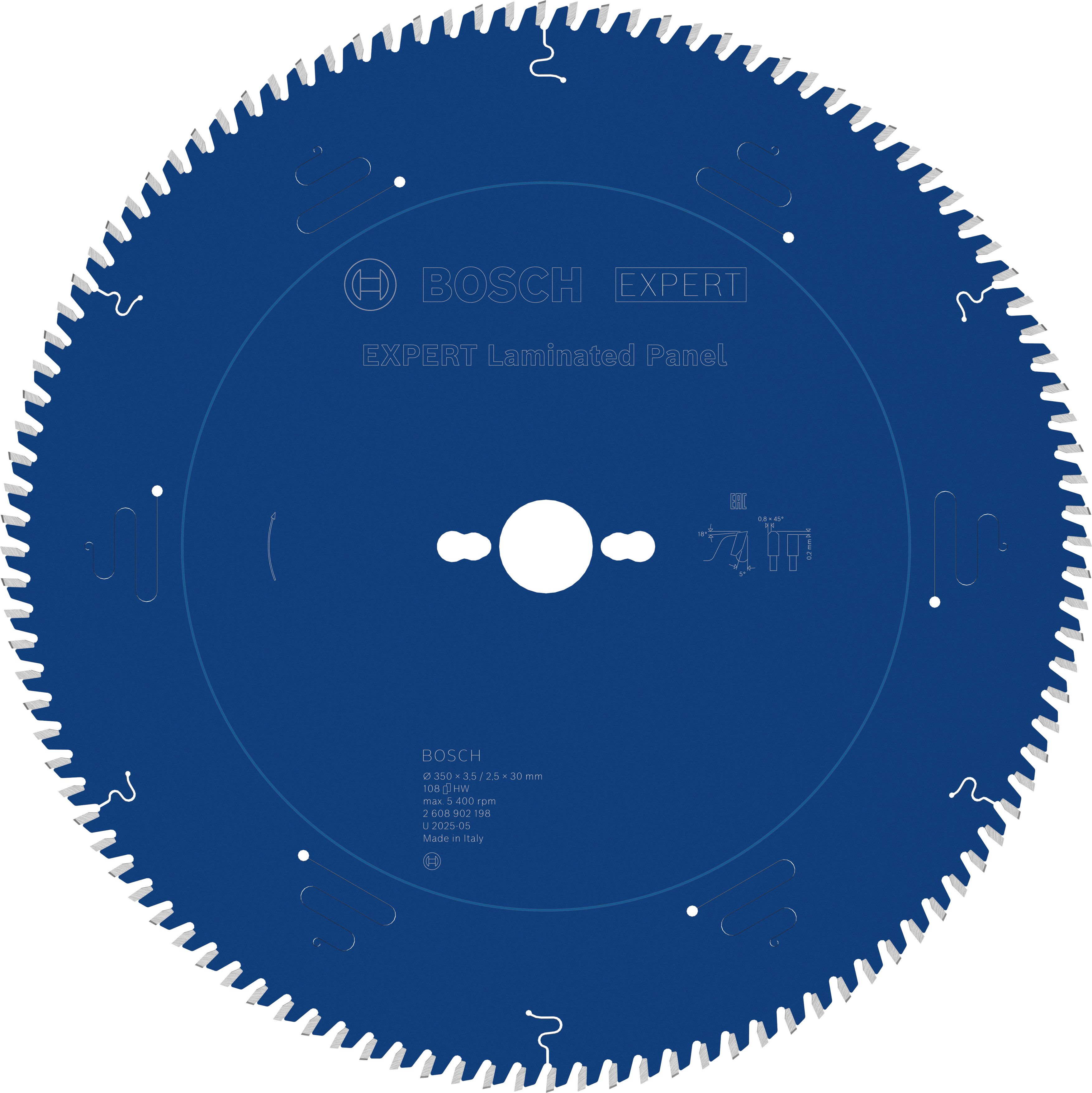 Bosch Accessoires EXPERT Laminated Panel-Cirkelzaagblad | 350 x 3,5/2,5 x 30 mm | T108 - 2608902198