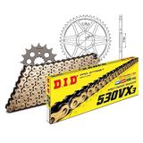 Kettingset DID Kettingset staal 530VX3 / 108 klinkslot voor Suzuki GS L E 450 cc bj. 1984-1988