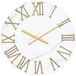 Atmosphera Wandklok Roma Marble - Vintage Metal - Dia 56 cm - Wit/Goud