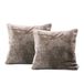DecoKing Mic, 2-delig, 2 kussenslopen, 45 x 45 cm, microvezel, ritssluiting, fleece, kussenhoezen, cappuccino