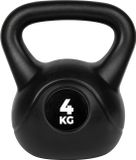 VirtuFit Kettlebell PVC - 4 kg - Noir