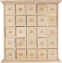 Artemio 14001073 kast met 25 laden, hout, om te decoreren, beige, eenheidsmaat