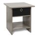 Furinno laptoptafel 10004 GYW/BK afvalemmer lade, Frans eiken grijs/zwart modern 39.37 x 39.37 x 45.21 cm Frans eiken grijs/zwart