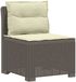 vidaXL Tuinbank met Kussens Rattan Look PP Lichtgrijs