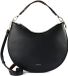 COCCINELLE Leren schoudertas Sunup Handbag Double Grainy Leather Noir / Cognac zwart