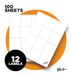 Blake Puur etiketten, 12 stuks per A4-vel, 100 vellen 1200 in totaal, zelfklevende effen adresprinterlabels, geschikt voor digitale printers, 63,5 x 72 mm