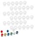 Pots de peinture vides, 36 pièces, 10 ml, avec couvercle, transparent