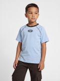 Hummel hmlTIMMI RAGLAN T-SHIRT S/S Kinderen Unisex Katoen CASHMERE BLUE Maat 92
