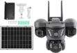 Merkloos Solar Beveiligingscamera - Draadloze Camera Buiten - Huis Beveiligen - Drie Lenzen 6K Resolutie - 12MP - Wit