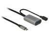 DeLOCK 85391 USB-kabel USB 3.2 Gen 1 (3.1 Gen 1) 5 m USB A USB C Zwart, Grijs